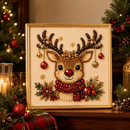 Christmas Pearl Diamond Painting Art Kit With Frame