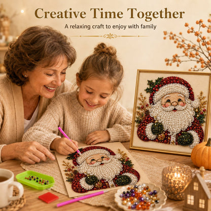 Christmas Pearl Diamond Painting Art Kit With Frame