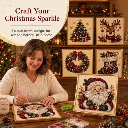 Christmas Pearl Diamond Painting Art Kit With Frame