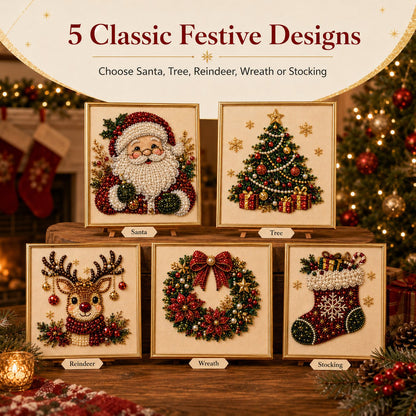 Christmas Pearl Diamond Painting Art Kit With Frame
