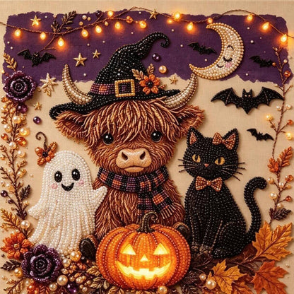 Halloween Pearl Diamond Art DIY Kit (No Mess, Beginner)