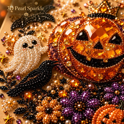 Halloween Pearl Diamond Art DIY Kit (No Mess, Beginner)